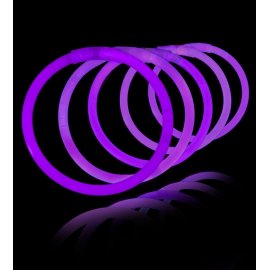 100 Pulseras Luminosas Unicolor Lilas