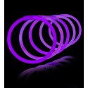 100 Pulseras Luminosas Unicolor Lilas