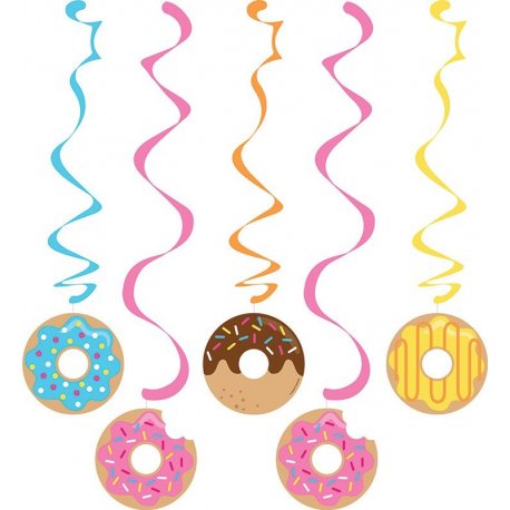 5 Decoraciones Colgantes Donut Time