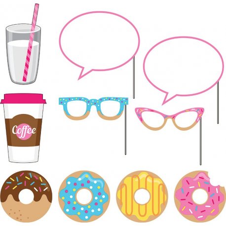 10 Accesorios Photocall Donut Time