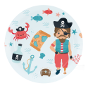 8 Platos Pirate Party 18 cm