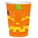 8 VASOS HALLOWEEN CALABAZAS 250 ml
