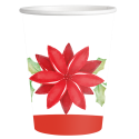 8 VASOS NAVIDAD PONSETIAS 250 ml