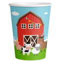 8 VASOS FARM ANIMALS 250 ml