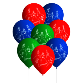 8 Globos Latex Power Rangers