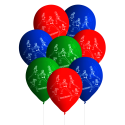 8 Globos Latex Power Rangers