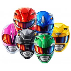 6 Caretas Power Rangers