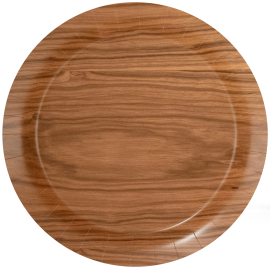 8 Platos Wooden 23 cm