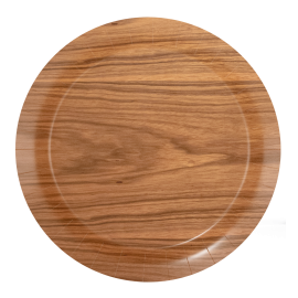 8 Platos Wooden 18 cm