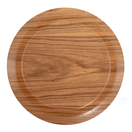 8 Platos Wooden 18 cm
