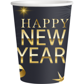 8 VASOS HAPPY NEW YEAR 200 ML