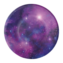 8 Platos Galaxy Party 18 cm