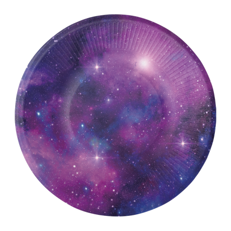8 Platos Galaxy Party 18 cm