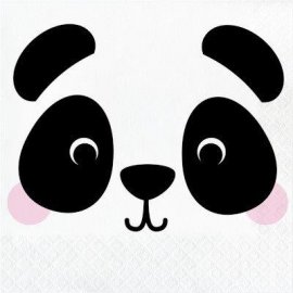 16 Servilletas 33 cm PANDA ANIMAL FACES