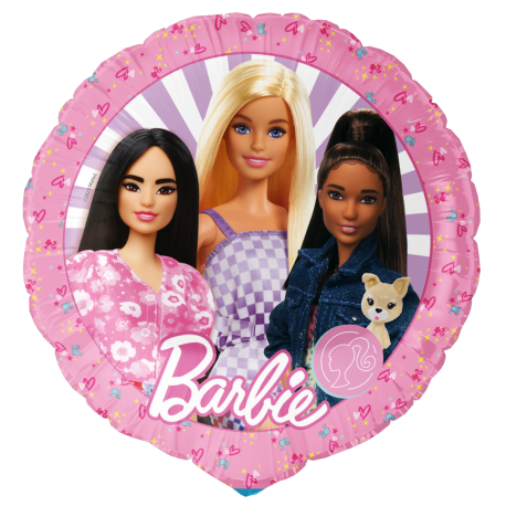 Globo Foil Barbie Redondo 46 cm