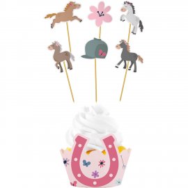 6 Cupcake Deco Horse