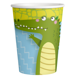 8 Vasos de Papel ALLIGATOR PARTY