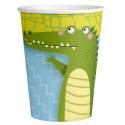 8 Vasos de Papel ALLIGATOR PARTY