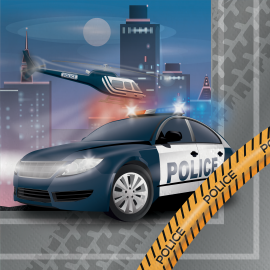 16 Servilletas 33 cm Police Party