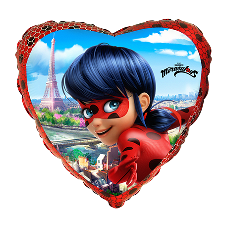 Globo Ladybug Heart 46 cm