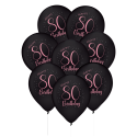 8 Globos de Látex 80 Años Elegant Pink