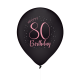 8 Globos de Látex 80 Años Elegant Pink