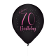 8 Globos de Látex 70 Años Elegant Pink