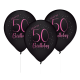 8 Globos de Látex 50 Años Elegant Pink