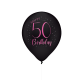 8 Globos de Látex 50 Años Elegant Pink