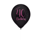 8 Globos de Látex 40 Años Elegant Pink