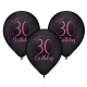 8 Globos de Látex 30 Años Elegant Pink