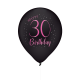 8 Globos de Látex 30 Años Elegant Pink