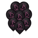 8 Globos de Látex 18 Años Elegante Pink