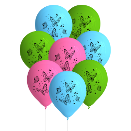 8 Globos Butterflies Party