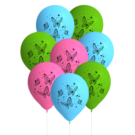 8 Globos Butterflies Party