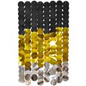 Cortina de Fiesta Negro y Dorado Círculos 80 x 170 cm