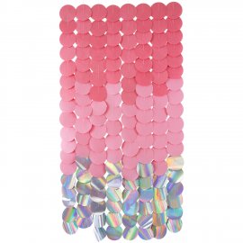 Cortina de Fiesta Rosa Círculos 80 x 170 cm
