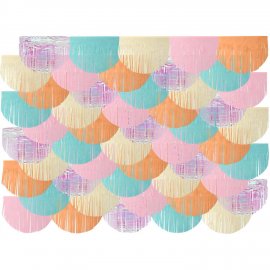 Cortina de Fiesta Pastel Flecos 2 x 2 cm