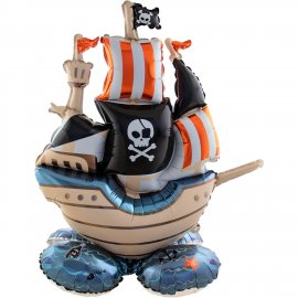 Globo Barco Pirata con Base 70 x 81 cm