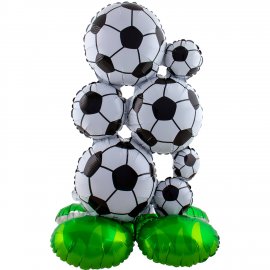 Globo Balones de Fútbol con Base 53 x 77 cm