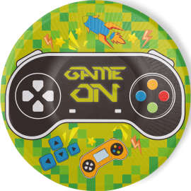 8 Platos Gaming Party 22 cm