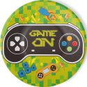 8 Platos Gaming Party 23 cm