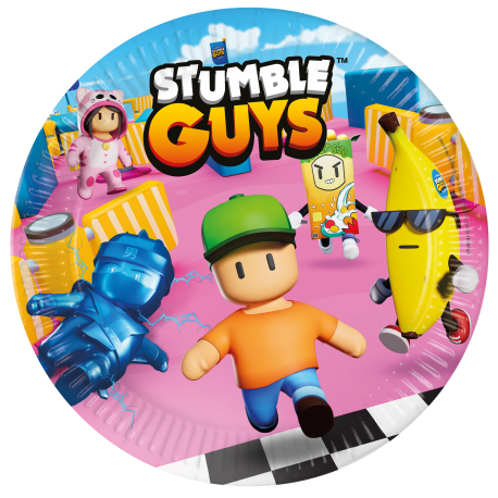 8 Platos Stumble Guys 23 cm
