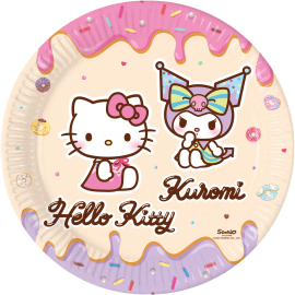 8 Platos Kuromi 23 cm