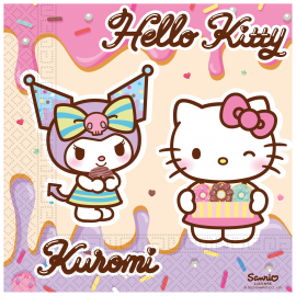 20 Servilletas Kuromi 33 cm