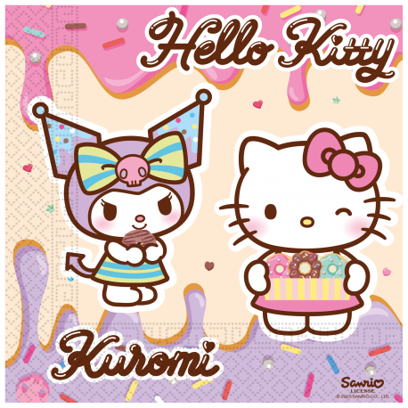 20 Servilletas Kuromi 33 cm
