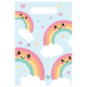 6 BOLSAS RAINBOW PARTY 16 X 23 CM