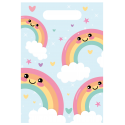 6 BOLSAS RAINBOW PARTY 16 X 23 CM