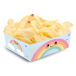 BANDEJA RAINBOW PARTY 15 X 11 X 6 CM