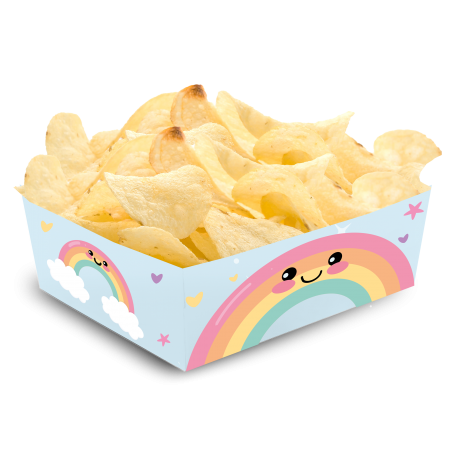 BANDEJA RAINBOW PARTY 15 X 11 X 6 CM
